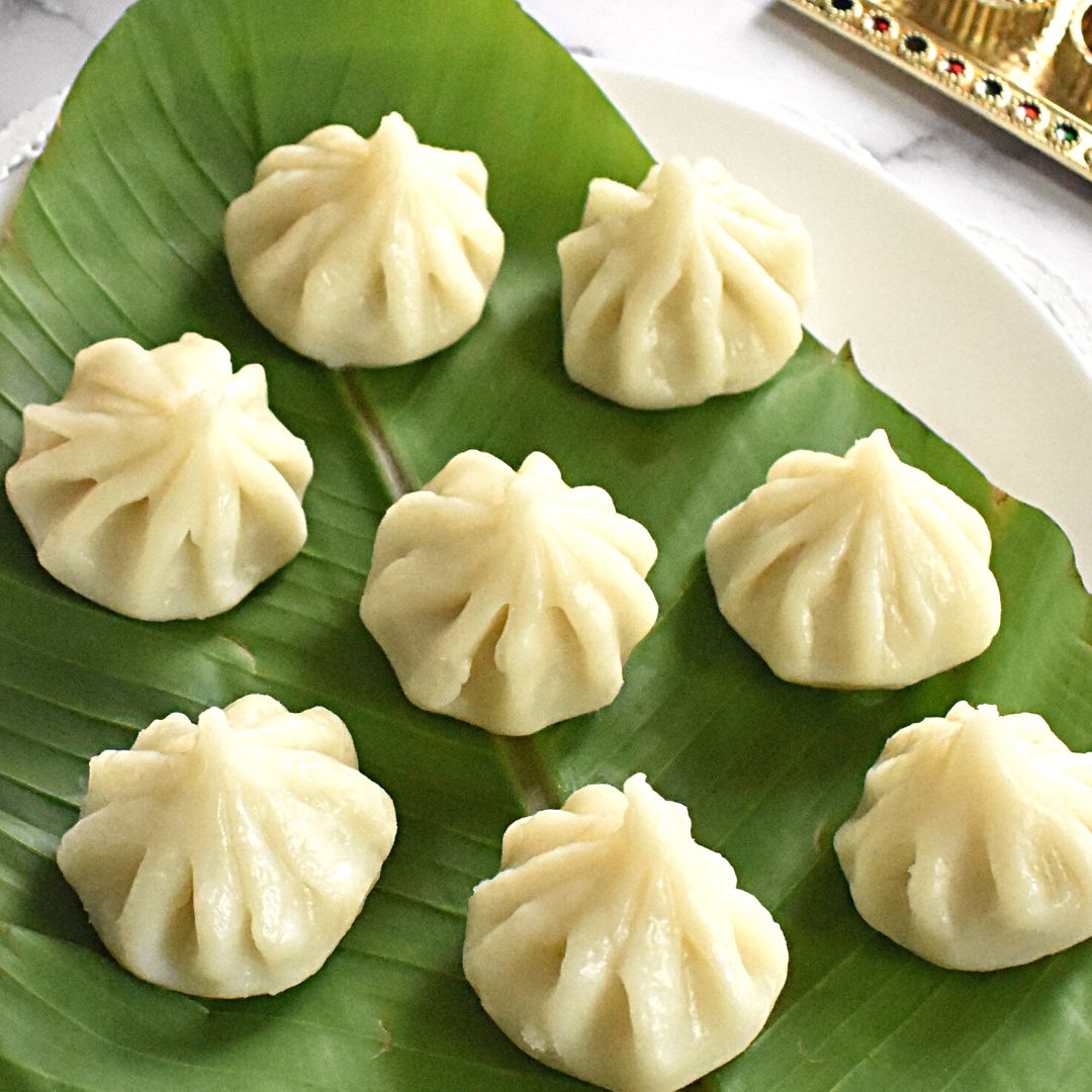 Ukadiche Modak Steamed Coconut Sweet Dumplings